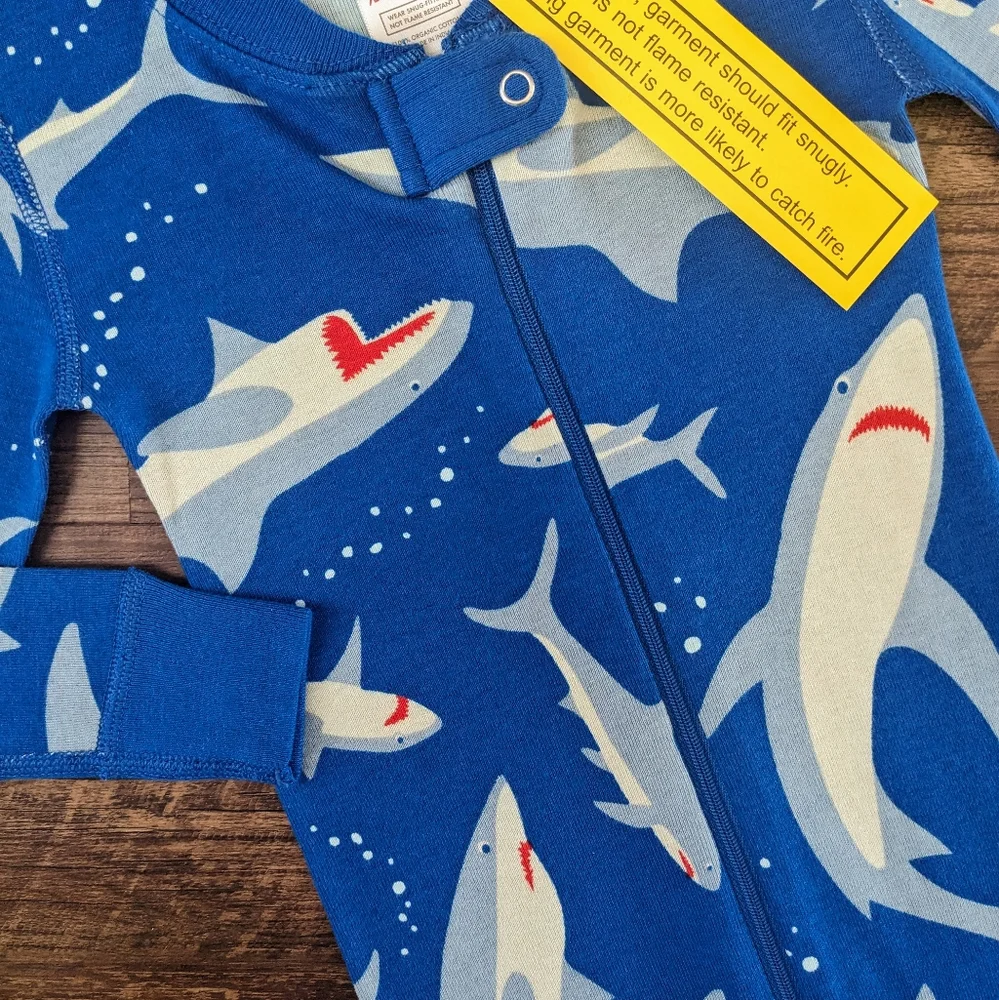 NWT Hanna Andersson Shark Sleeper Pajama